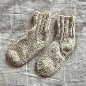 Vintage Hand Knit Wool Socks